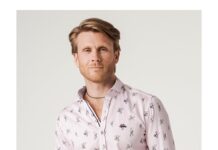 camisa slim fit perros y rayas rosas