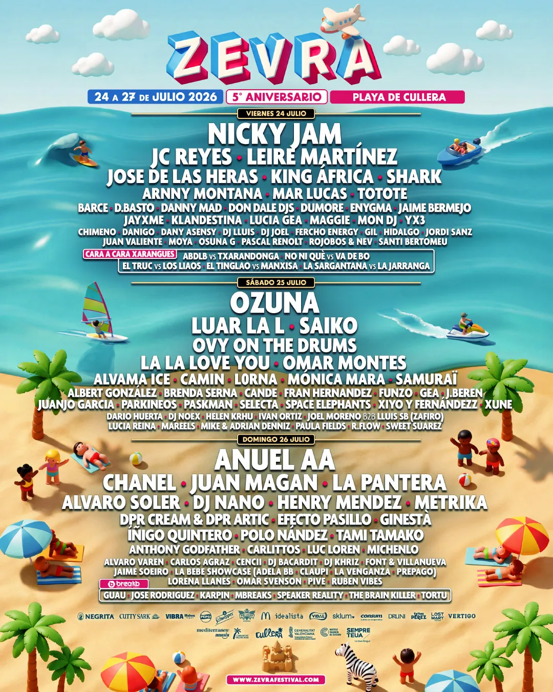 Zevra Festival 2026: cartel