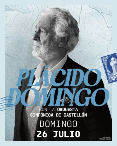 Plácido Domingo actuará el 26 de julio de 2026 en SOM Festival junto a la Orquestra Simfònica de Castelló en una noche única de ópera y zarzuela.